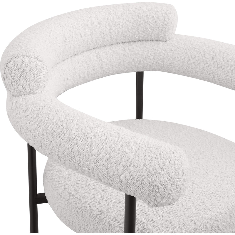 Meridian Blake Cream Boucle Fabric Counter Stool IMAGE 7