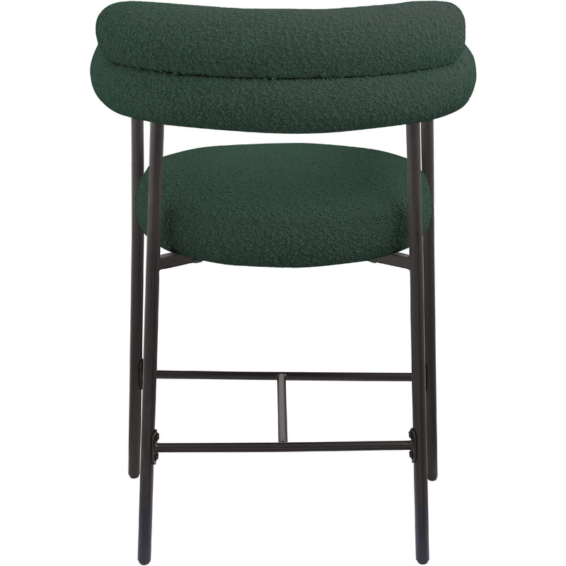 Meridian Blake Green Boucle Fabric Counter Stool IMAGE 2