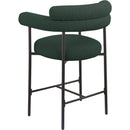 Meridian Blake Green Boucle Fabric Counter Stool IMAGE 4