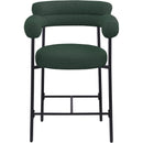 Meridian Blake Green Boucle Fabric Counter Stool IMAGE 5