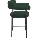 Meridian Blake Green Boucle Fabric Counter Stool IMAGE 6