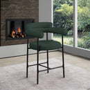 Meridian Blake Green Boucle Fabric Counter Stool IMAGE 8