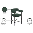 Meridian Blake Green Boucle Fabric Counter Stool IMAGE 9