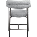 Meridian Blake Grey Boucle Fabric Counter Stool IMAGE 2