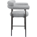 Meridian Blake Grey Boucle Fabric Counter Stool IMAGE 6