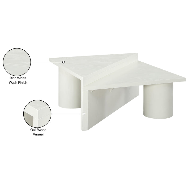 Meridian Pavillion White Coffee Table IMAGE 6