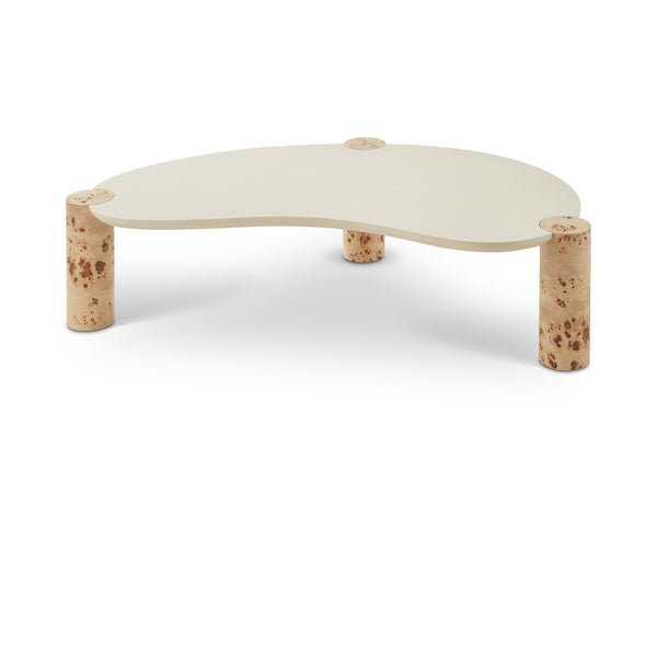 Meridian Thor Natural Burl Wood Coffee Table IMAGE 1