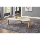 Meridian Thor Natural Burl Wood Coffee Table IMAGE 2