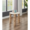 Meridian Thor Natural Burl Wood End Table IMAGE 2