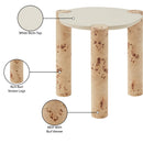 Meridian Thor Natural Burl Wood End Table IMAGE 6