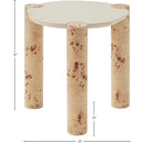 Meridian Thor Natural Burl Wood End Table IMAGE 7