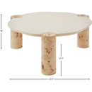 Meridian Thor Natural Burl Wood Coffee Table IMAGE 7