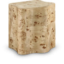 Meridian Zaire Natural Burl Wood End Table IMAGE 1