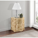 Meridian Zaire Natural Burl Wood End Table IMAGE 2