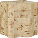 Meridian Zaire Natural Burl Wood End Table IMAGE 3