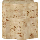 Meridian Zaire Natural Burl Wood End Table IMAGE 4