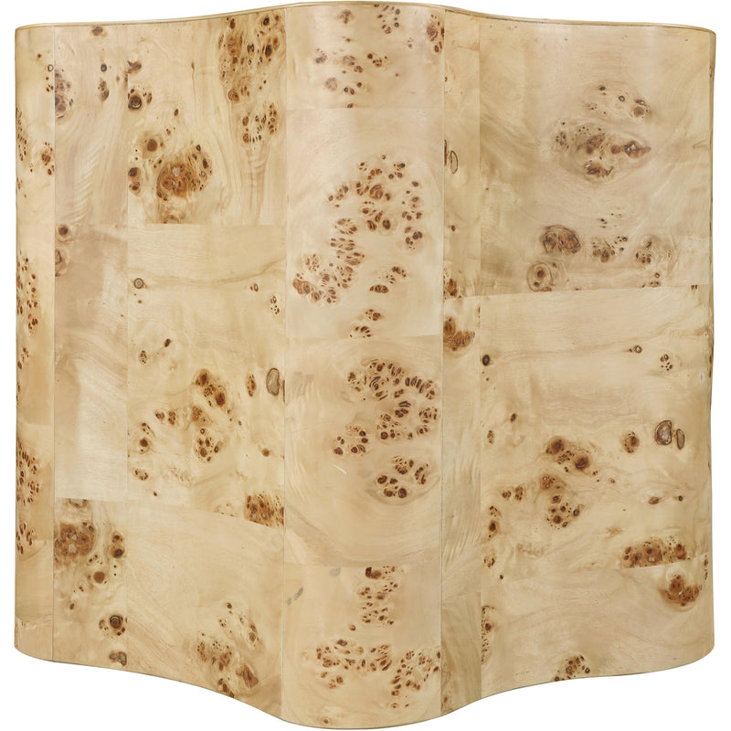 Meridian Zaire Natural Burl Wood End Table IMAGE 5