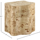 Meridian Zaire Natural Burl Wood End Table IMAGE 8