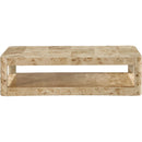 Meridian Reeves Natural Burl Wood Coffee Table IMAGE 3
