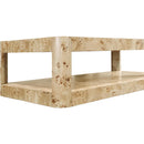 Meridian Reeves Natural Burl Wood Coffee Table IMAGE 5