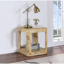 Meridian Reeves Natural Burl Wood End Table IMAGE 2