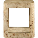 Meridian Reeves Natural Burl Wood End Table IMAGE 3