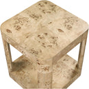Meridian Reeves Natural Burl Wood End Table IMAGE 4