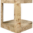 Meridian Reeves Natural Burl Wood End Table IMAGE 5