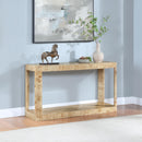 Meridian Reeves Natural Burl Wood Console Table IMAGE 2