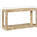 Meridian Reeves Natural Burl Wood Console Table IMAGE 8