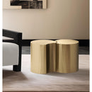 Meridian Dimple Gold End Table IMAGE 2