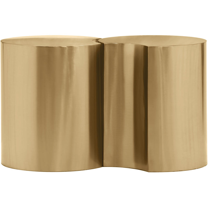 Meridian Dimple Gold End Table IMAGE 3