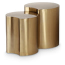 Meridian Dimple Gold End Table IMAGE 1