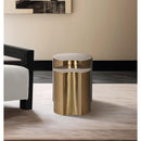 Meridian Dimple Gold End Table IMAGE 2