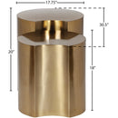 Meridian Dimple Gold End Table IMAGE 6