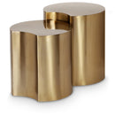 Meridian Dimple Gold End Table IMAGE 1
