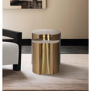 Meridian Dimple Gold End Table IMAGE 2