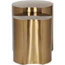 Meridian Dimple Gold End Table IMAGE 3