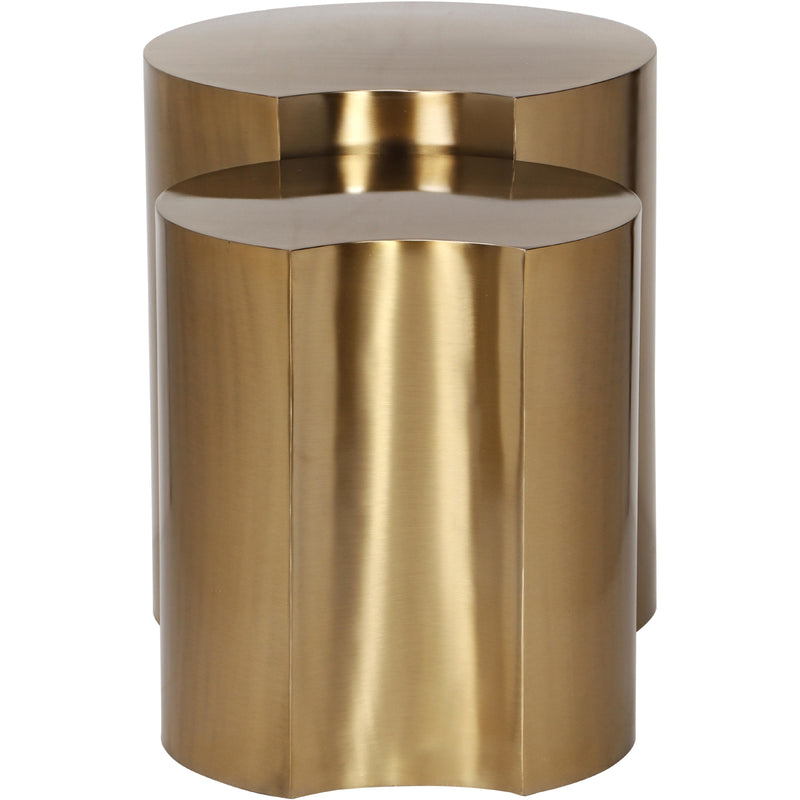 Meridian Dimple Gold End Table IMAGE 3