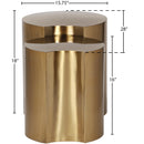 Meridian Dimple Gold End Table IMAGE 6