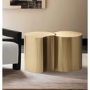 Meridian Dimple Gold End Table IMAGE 2