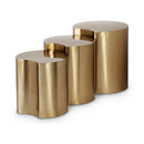 Meridian Dimple Gold End Table IMAGE 1