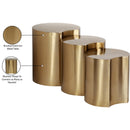 Meridian Dimple Gold End Table IMAGE 3