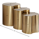 Meridian Dimple Gold End Table IMAGE 4