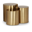 Meridian Dimple Gold End Table IMAGE 1