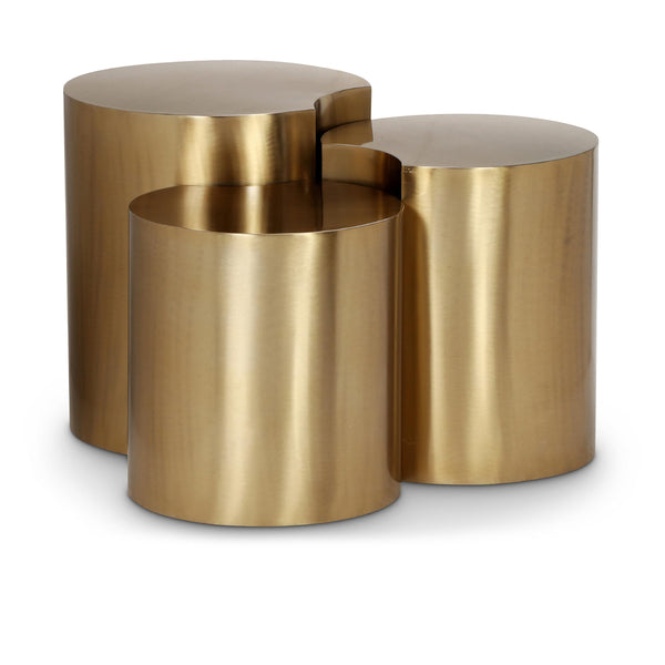 Meridian Dimple Gold End Table IMAGE 1