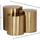 Meridian Dimple Gold End Table IMAGE 4