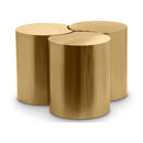 Meridian Dimple Gold Coffee Table IMAGE 1