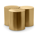 Meridian Dimple Gold Coffee Table IMAGE 1