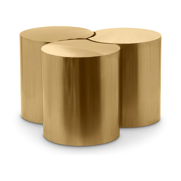 Meridian Dimple Gold Coffee Table IMAGE 1